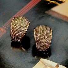 vintage jewelry  古董立體網狀夾式耳環