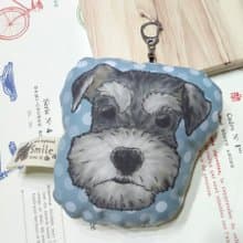 雪納瑞~布料吊飾~啾啾叫~鑰匙圈狗玩具