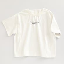 BIR 字母印花寬版棉T 白/黑