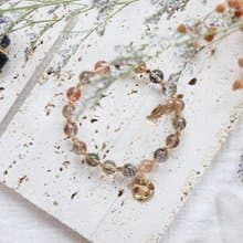 真・我 | 黑金超七 自信 轉運來 財富滿滿 天然水晶手鍊 彈性鍊