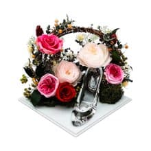 Yume永生花夢幻庭園系列 - 玻璃鞋(薄紅)