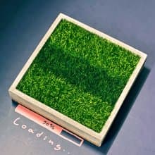 摸摸草皮水泥杯墊 運動球場款