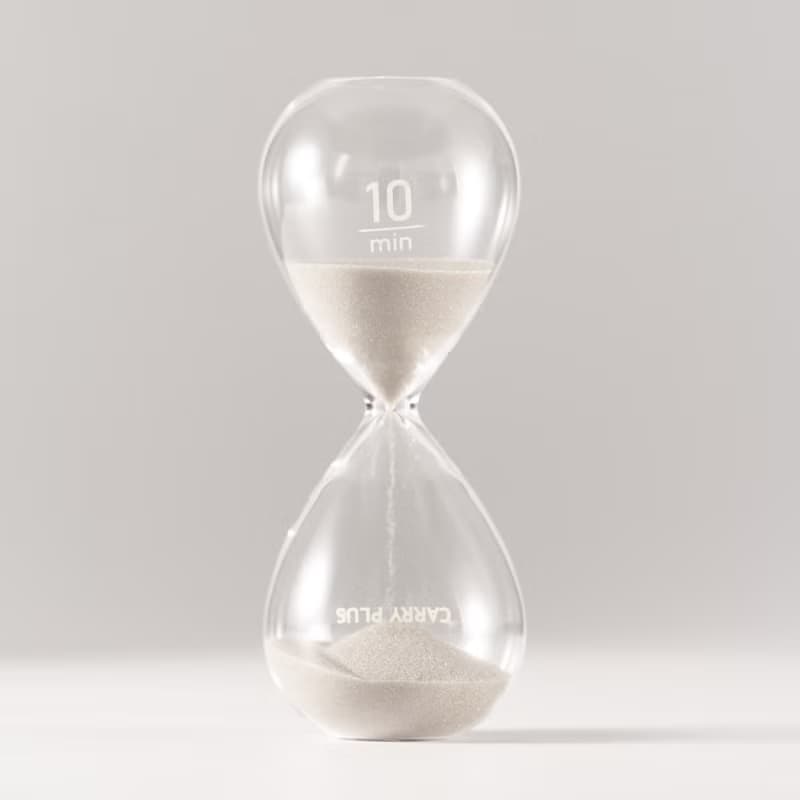 CarryPlus 極簡美學10分鐘沙漏- 永恆灰 10mins Timer