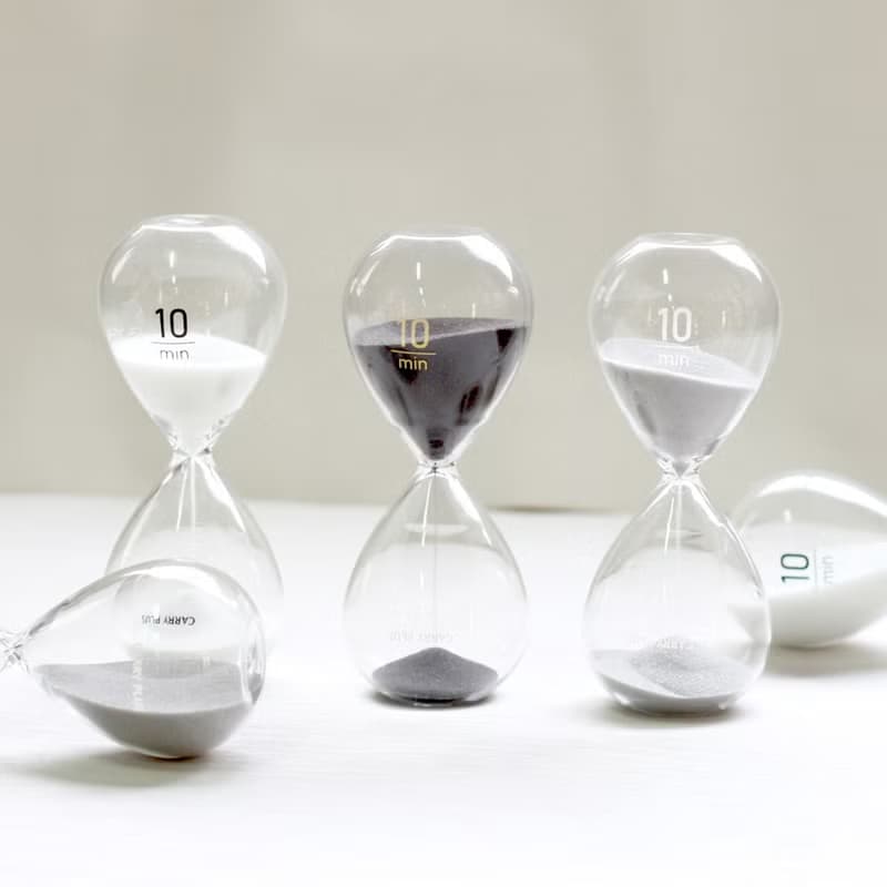 CarryPlus 極簡美學10分鐘沙漏- 永恆灰 10mins Timer