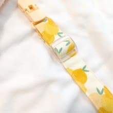 夏日小檸檬。可調長度手工奶嘴鏈(香草奶嘴一般奶嘴適用