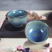 【送禮好物】100ml 天目對杯 寬口茶杯 酒杯 鶯歌葉敏祥作