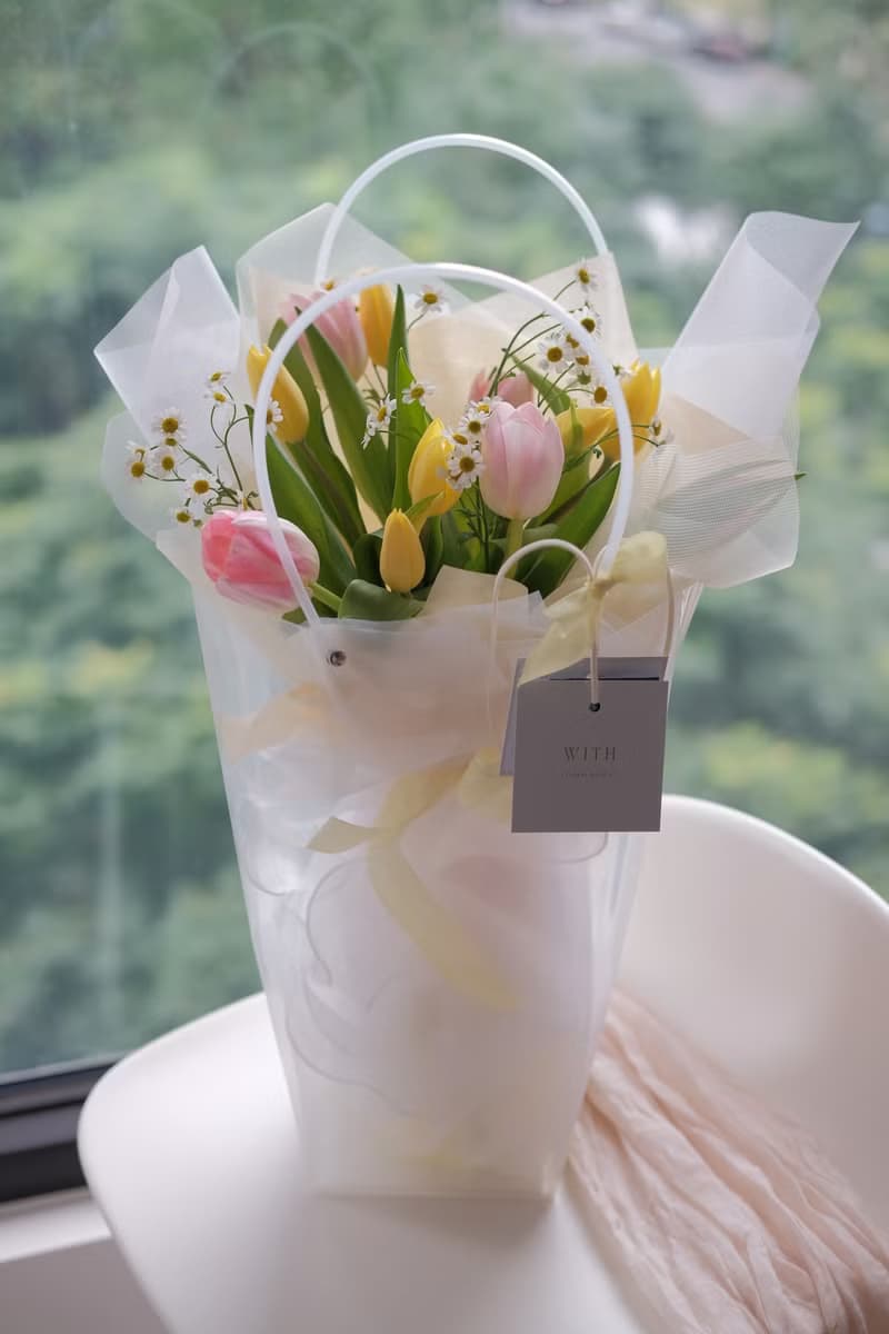 白色情人節鬱金香 韓式花束  生日花束 女友禮物