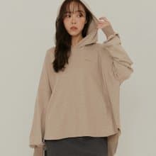 GOTS認證MIT有機棉落肩連帽居家服-奶茶棕