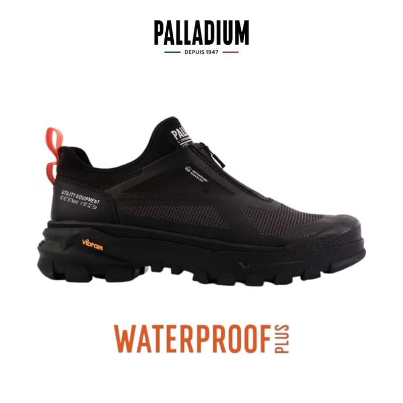 PALLADIUM PALLADIDER AMPHI WPA Vibram拉鍊低筒防水 黑 79374