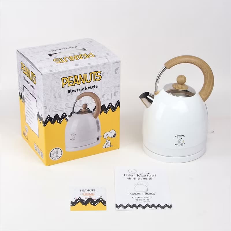 PEANUTS x Homeplus 不銹鋼無線1.7公升SNOOPY電熱水壺-KE938B-WH