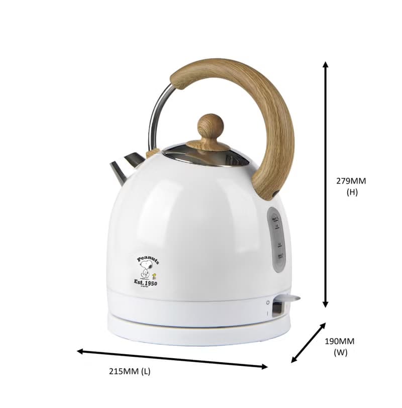 PEANUTS x Homeplus 不銹鋼無線1.7公升SNOOPY電熱水壺-KE938B-WH