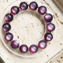 ITS-B601【設計款・ㄧ圖一物・紫鋰雲母】精品天然石水晶手鍊手環