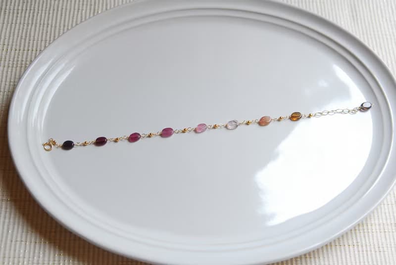 オーバル型トルマリンのブレスレット no.5１４kgf