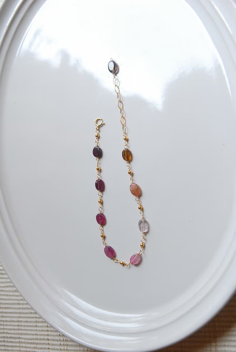 オーバル型トルマリンのブレスレット no.5１４kgf