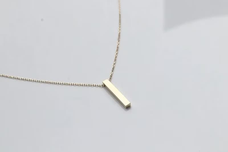 14K Stereoscopic Stick Necklace(Small Size) 立體長條項鍊(S)