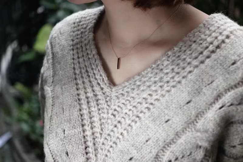 14K Stereoscopic Stick Necklace(Small Size) 立體長條項鍊(S)