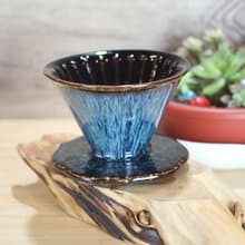 【送禮好物】天目釉 50度角 自然釉咖啡濾杯 鶯歌燒 台灣綠工藝