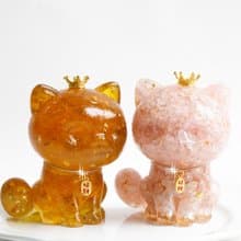 【Hourrae荷萊】富貴招財貓 水晶擺件