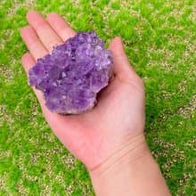 天然原皮原礦紫晶簇紫水晶家居 辦公室 療癒 擺件 可消磁晶石手鍊