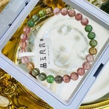 精品春天仙女色彩碧璽6.5mm12g高頻磁場旺夫石電氣石