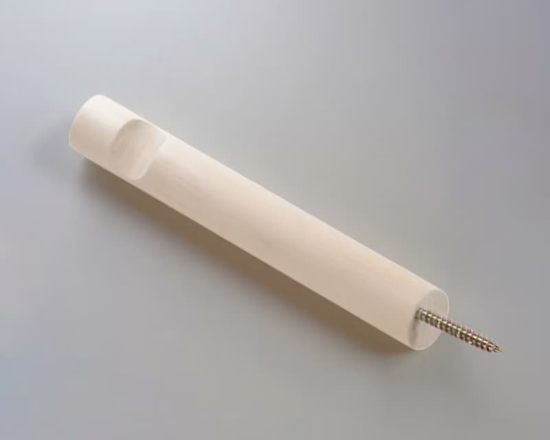 Aspen wood wall hook.Minimalist wall storage. Macramé holder. Plant rack hanger.