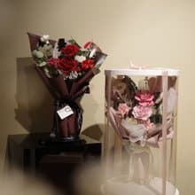 【遇見恆久】 紅粉戀曲永生玫瑰花束 情人節花束 含盒 共2款