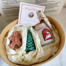 【聖誕禮盒】香香大禮盒 木蓋蠟燭+聖誕樹+薑餅人+融化雪人