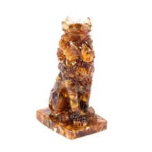Large amber Figurine Lion King|Lion Art|Amber Souvenir Gift| Sculpture lion