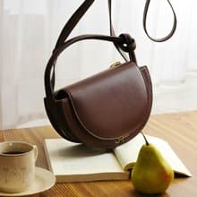 半月包斜背包 Eve Flap Bag 翻蓋手提包 / Choco Brown 巧克力