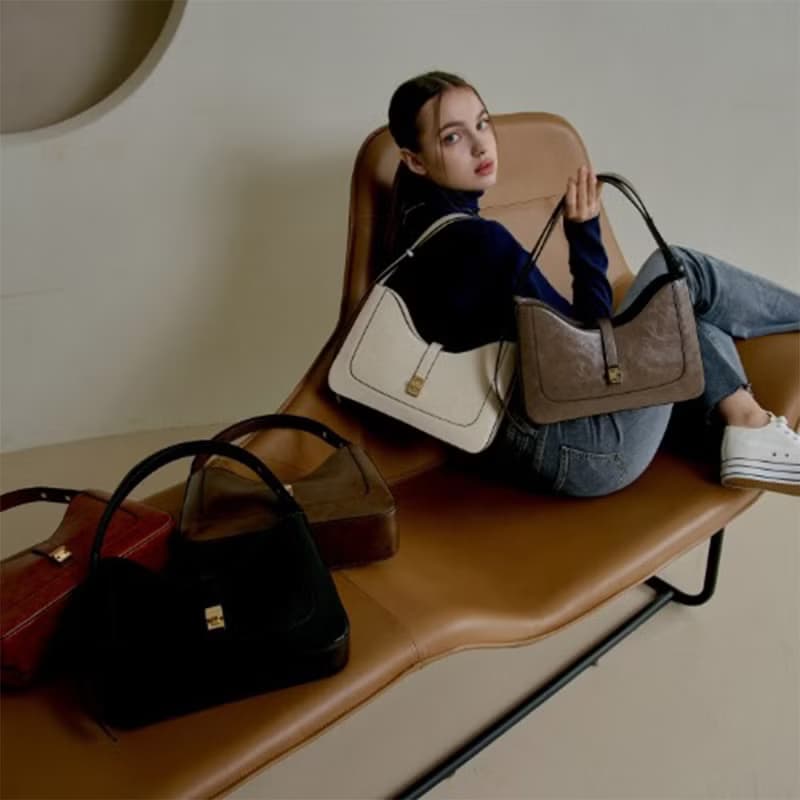 韓國LINA BAG | 棕色 | 大容量 手袋 單肩包