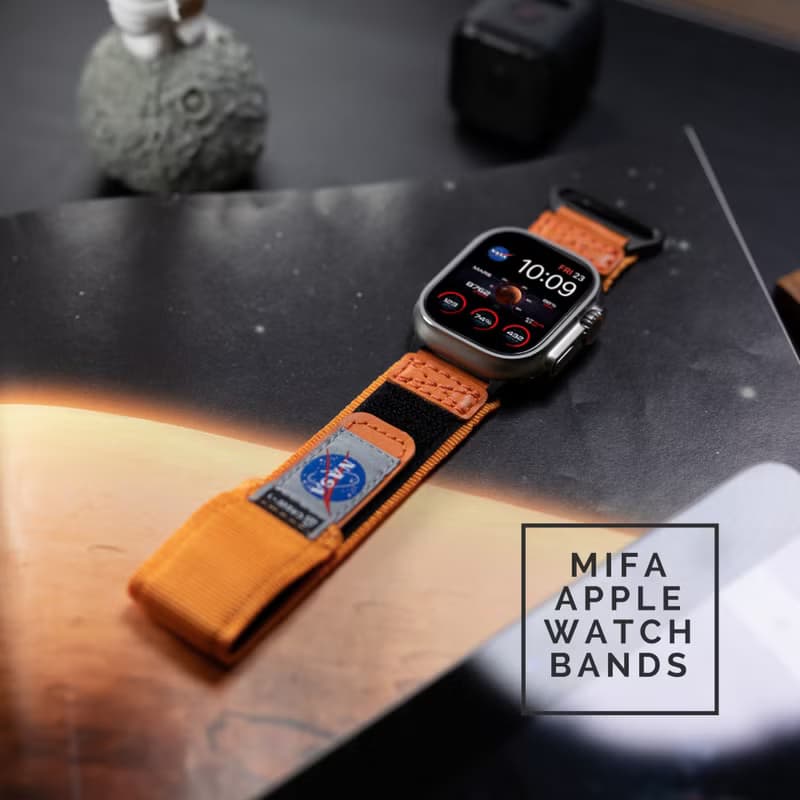 Mifa Apple Watch EDC-34太空總署系列戰術尼龍混搭真皮錶帶