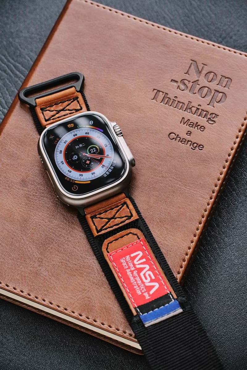 Mifa Apple Watch EDC-34太空總署系列戰術尼龍混搭真皮錶帶