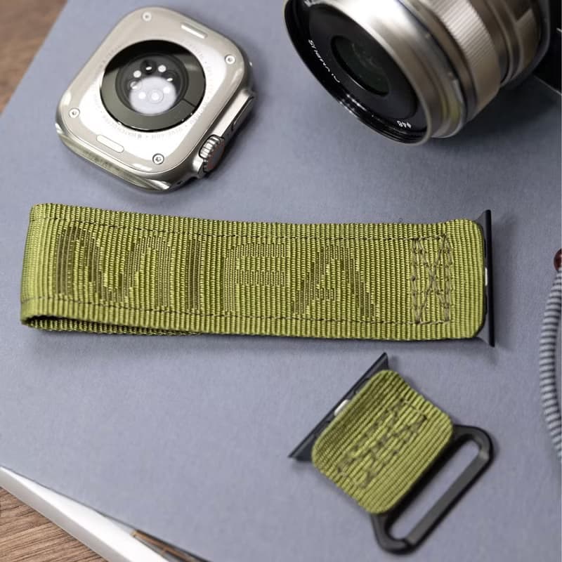 Mifa Apple Watch EDC-34太空總署系列戰術尼龍混搭真皮錶帶
