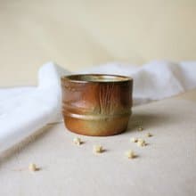 竹筒陶杯 灰釉彩 新彩燒 柴燒陶藝 手作作品 | 陳威恩 作品