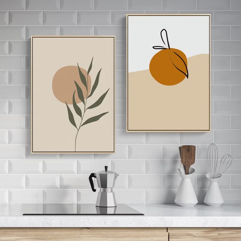 幾何 • 柑仔 - 橘子/暖色/家居/民宿/咖啡廳/工作室/佈置/掛畫