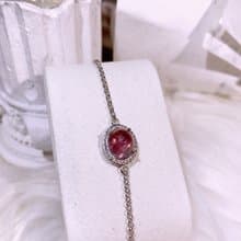 天然粉碧璽 粉碧璽寶石手鍊 3.11克拉已售出歡迎訂製