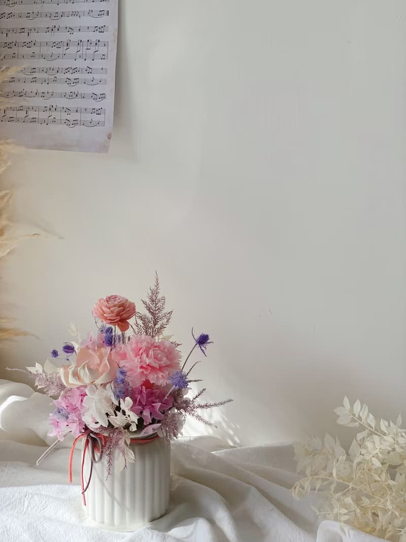 粉白系永生桌花 擴香 室內香氛 居家擺飾 開幕禮 入厝禮 升遷賀禮