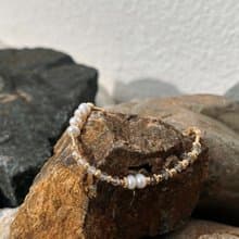 【四月生日石】金牛座 | 拉長石白水晶真珍珠水晶手鍊 長度可調