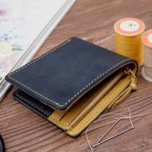5卡位 拉鏈零錢袋 錢包皮夾diy材料包/完成品  短夾 銀包手作禮物