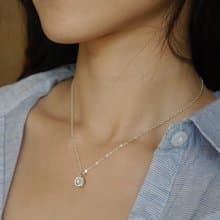 小巧珍珠純銀鎖骨鍊項鍊 - 天然淡水珍珠 6月誕生石