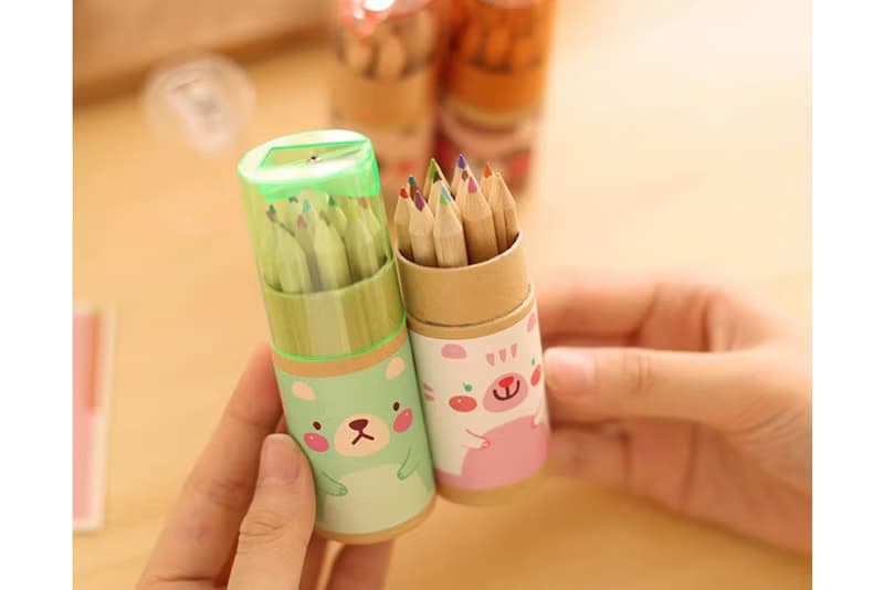 (有包裝)可愛mini小熊12色彩色鉛筆(迷你隨身筒)畫圖 獎勵 兒童節