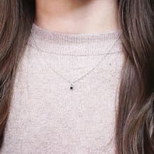 天然石系列 單鑽設計 925純銀項鍊 祝福禮物 女生項鍊 生日禮物