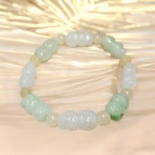 【好事花生】冰種多彩好事花生手鍊 | 天然緬甸A貨翡翠 | 送禮