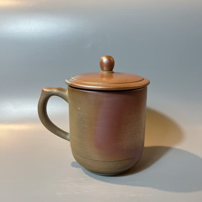 柴燒500cc有蓋馬克杯 / 啤酒杯 / 小平凡手作