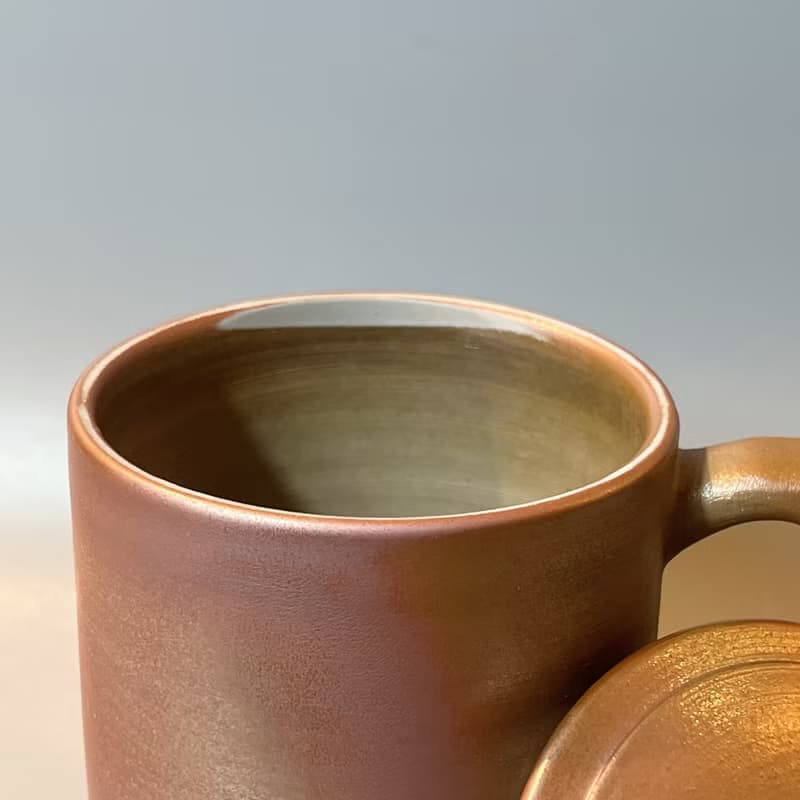 柴燒500cc有蓋馬克杯 / 啤酒杯 / 小平凡手作