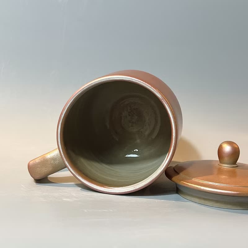 柴燒500cc有蓋馬克杯 / 啤酒杯 / 小平凡手作