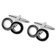 黑色無極限標誌袖扣