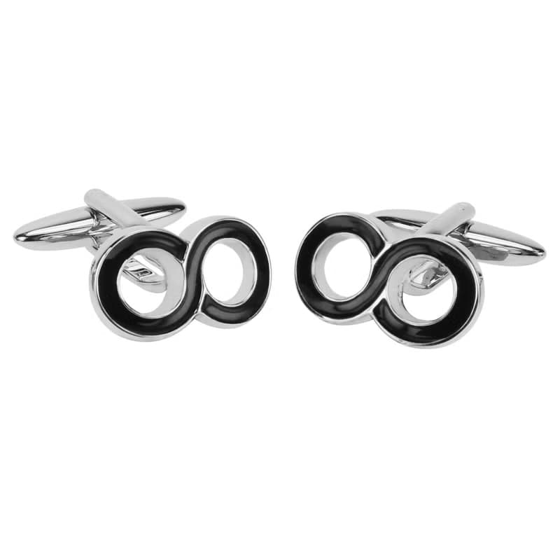 黑色無極限標誌袖扣