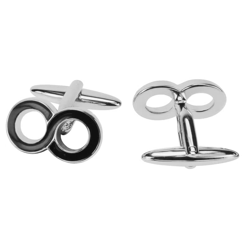 黑色無極限標誌袖扣