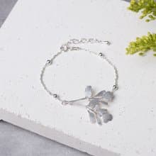 。植被之上。NO.04-4 蕨落 鐵線蕨 手鍊/925銀